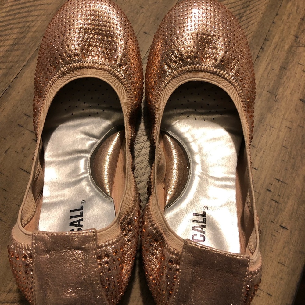 Rose gold flats